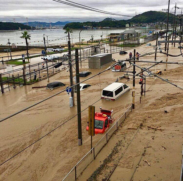 西日本を中心とした豪雨の被害